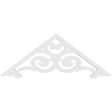 Ekena Millwork Pitch Hurley Architectural Grade PVC Gable Pediment, 36"W x 13 1/2"H x 1"P (9/12) GPP036X014X100HUR